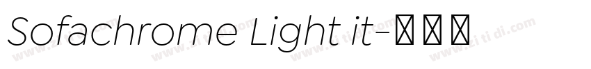 Sofachrome Light it字体转换